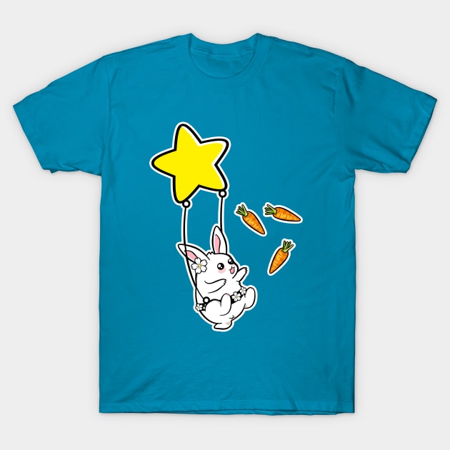 Funny Bunny on a Swing T-Shirt by sirwatson